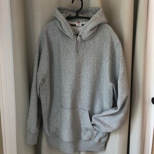 J Crew Men’s Heavyweight Classic Gray Pullover Hoodie Sweater